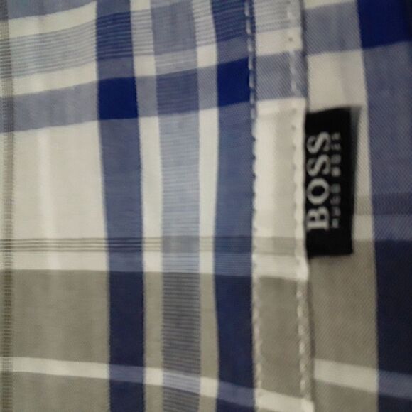 BOSS HUGO BOSS Regular Fit Men's Shirt Size M 100% Cotton Made in Italy - Picture 7 of 8